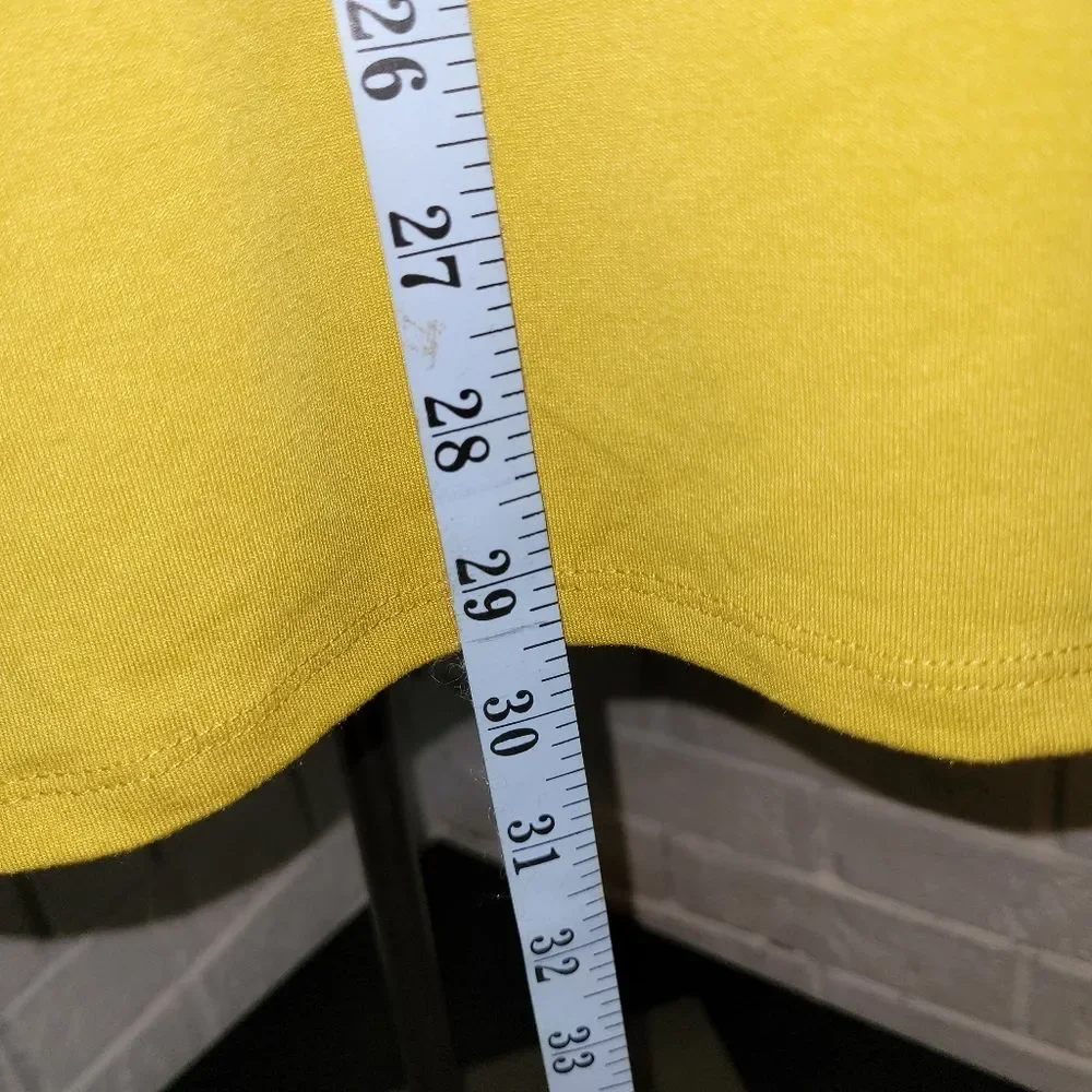 Lularoe Yellow and Blue Ringer T-shirt, Size XL